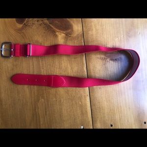 Red baseball belt